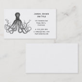 Carte De Visite Kraken - poulpe géant noir/Cthulu (Devant / Derrière)