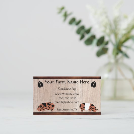 Carte De Visite KuneKune (Debout devant)