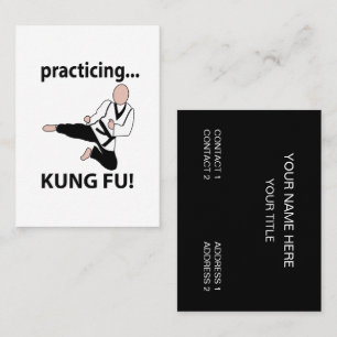 Carte De Visite Kung Fu Black Belt Professeur d'arts martiaux