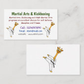 Carte De Visite Kung Fu giraffe (Devant / Derrière)
