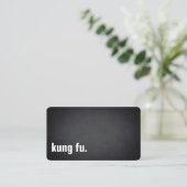 Carte De Visite kung fu. Modern Minimalist Blackboard Professional (Debout devant)