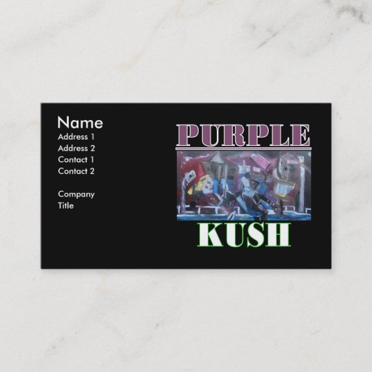CARTE DE VISITE KUSH VIOLET (Devant)