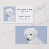 Carte De Visite Kuvasz Peinture - Cute Original Chien Art (Devant / Derrière)