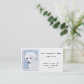 Carte De Visite Kuvasz Peinture - Cute Original Chien Art (Debout devant)