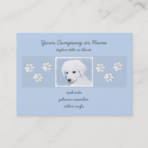 Carte De Visite Kuvasz Peinture - Cute Original Chien Art