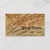 Carte De Visite L.A. Armes à feu (Dos)