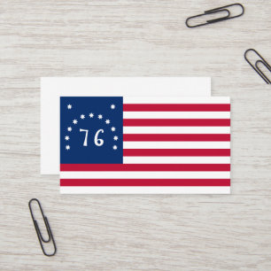 Carte De Visite La bannière de Bennington : le 76 drapeau de batai