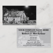 Carte De Visite La Barne rurale de nuit (Devant / Derrière)