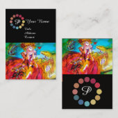 CARTE DE VISITE LA BEAUTÉ DE MIRANDOLINA SE COMPOSE D'UNE PALETTE  (Devant / Derrière)