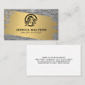 Carte De Visite La beauté des femmes | Brick et or brossé (Devant / Derrière)