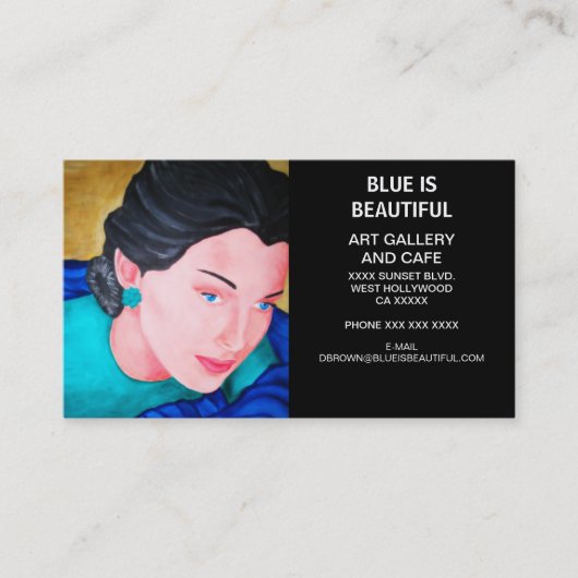 CARTE DE VISITE LA BEAUTÉ EST BLEUE (Devant)