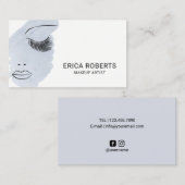 Carte De Visite La beauté fouette l'aquarelle bleu-clair de (Devant / Derrière)