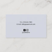 Carte De Visite La beauté fouette l'aquarelle bleu-clair de (Dos)