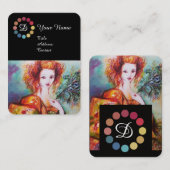 CARTE DE VISITE LA BEAUTÉ ROMANTIQUE DE LA FEMME EST LA PALETTE DE (Devant / Derrière)