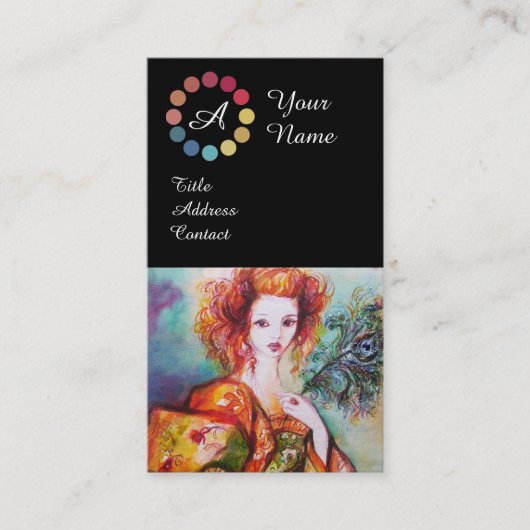 CARTE DE VISITE LA BEAUTÉ ROMANTIQUE DE LA FEMME EST LA PALETTE DE (Devant)