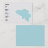 Carte De Visite La Belgique - potelée (Devant / Derrière)