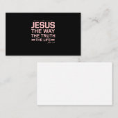 Carte De Visite La Bible chrétienne Verse Jésus Vérité Vérité Vie (Devant / Derrière)