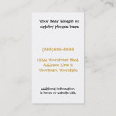 Carte De Visite La bière dans la tasse pour la brasserie ou (Dos)