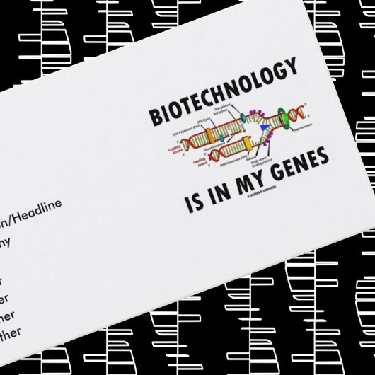 Carte De Visite La Biotechnologie est dans mes gènes (réplication