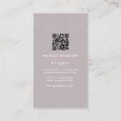 Carte De Visite La blogueuse afro-américaine Boss Lady Code QR (Dos)