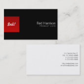 Carte De Visite La boîte rouge est partie d'un (Devant / Derrière)