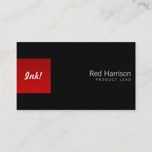 Carte De Visite La boîte rouge est partie d'un (Devant)