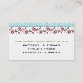 Carte De Visite La broderie d'art de pixel de Pixelated fleurit la (Dos)