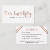 Carte De Visite La broderie de Lisa (Devant / Derrière)