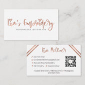 Carte De Visite La broderie de Lisa | Modèle non modifiable (Devant / Derrière)