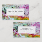 Carte De Visite La brosse lumineuse frotte moderne composent (Devant / Derrière)