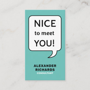Carte De Visite La Bulle Discours Est Agréable De Vous Rencontrer