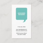 Carte De Visite La Bulle Discours Est Agréable De Vous Rencontrer  (Dos)