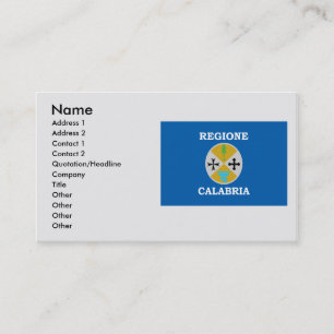 Carte De Visite La Calabre, Italie