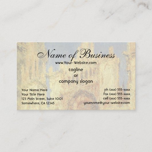 Carte De Visite La Cathédrale de Rouen, coucher de soleil par Clau (Devant)