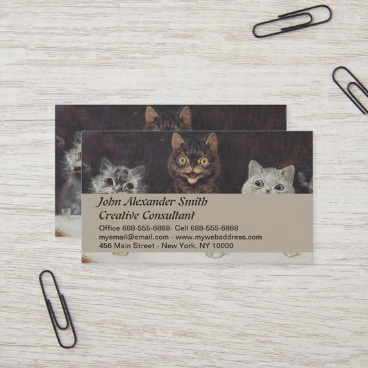 Carte De Visite La célébration de la licence du chat (Devant/Arrière en situation)