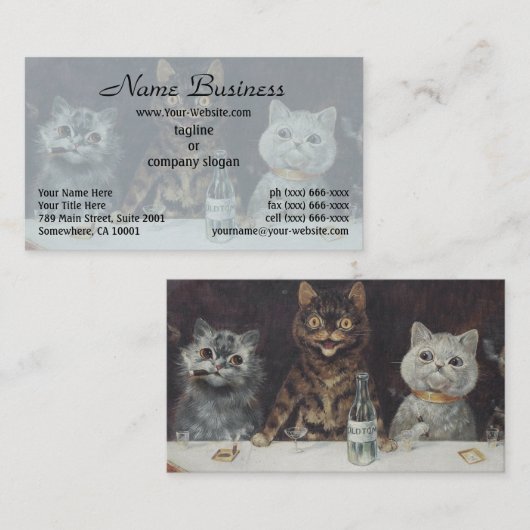 Carte De Visite La célébration de la licence du chat (Devant / Derrière)