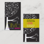 Carte De Visite La chanson blanche noire de notes musicales de (Devant / Derrière)