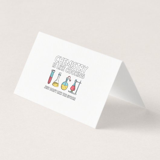 Carte De Visite La chimie est comme la Cuisine (Devant)