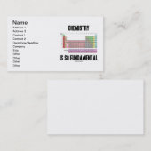 Carte De Visite La Chimie Est Si Fondamentale (Tableau Périodique) (Devant / Derrière)