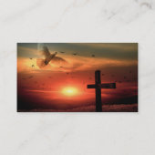 Carte De Visite La colombe et la croix de résurrection du coucher  (Dos)