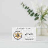 Carte De Visite La Commission FWC de faune de la Floride (Debout devant)