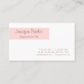 Carte De Visite La conception propre élégante à main levée (Devant)