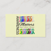 Carte De Visite La conscience importe des rubans de Cancer (Dos)