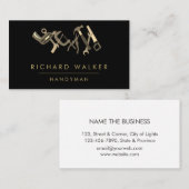 Carte De Visite La construction usine le charpentier noir jaune de (Devant / Derrière)