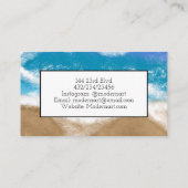 Carte De Visite La côte côtière des vagues océaniques (Dos)