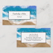 Carte De Visite La côte côtière des vagues océaniques (Devant / Derrière)