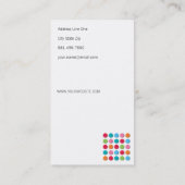 Carte De Visite la couleur brouillée d'ombre de fatfatin pointille (Dos)