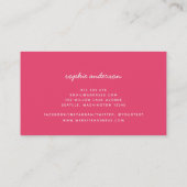 Carte De Visite La couleur Editable s'épanouit fait main avec (Dos)