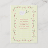 Carte De Visite La couronne florale rose du Baptême (Dos)