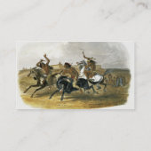 Carte De Visite La course de chevaux des Indiens de Sioux (Dos)